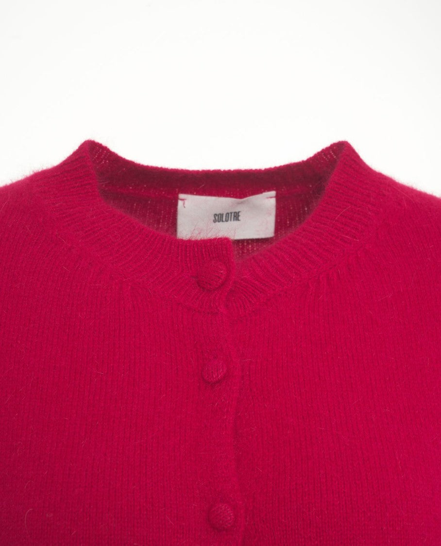 Solotre Wool Cardigan With Round Neckline