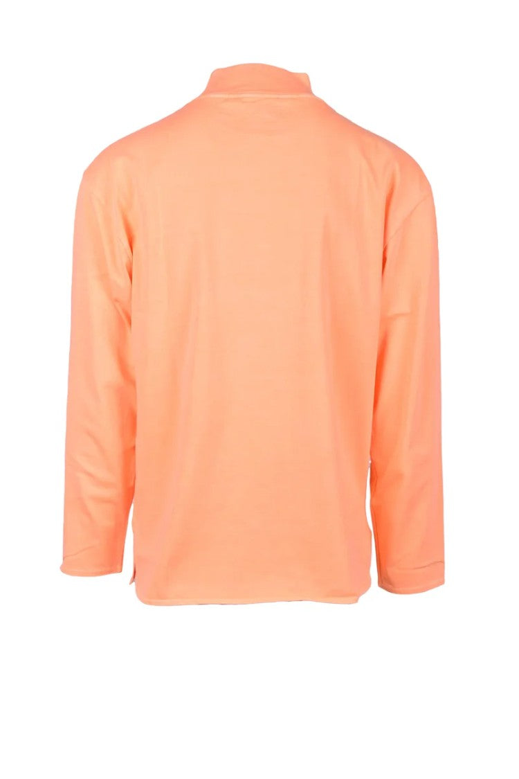 Erl Orange Three-Quarter Cotton T-Shirt
