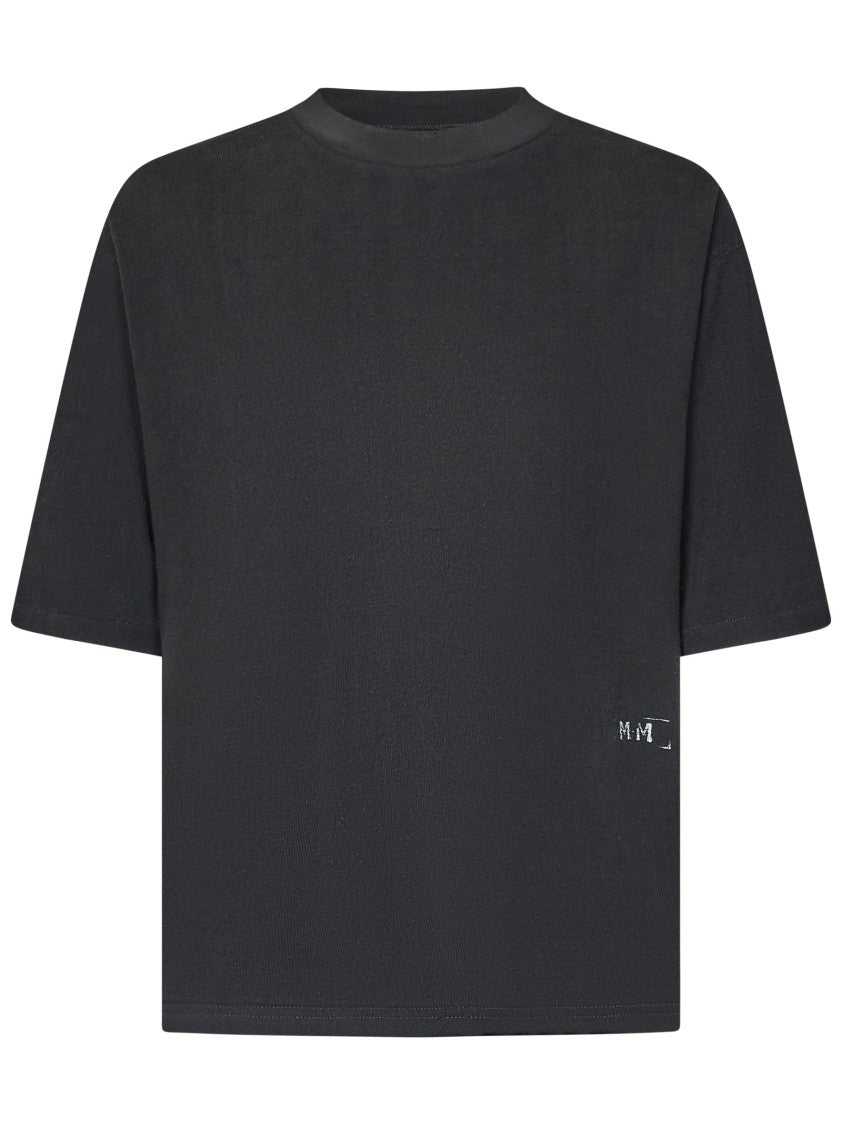 Maison Margiela Distressed Oversized Black Cotton T-Shirt