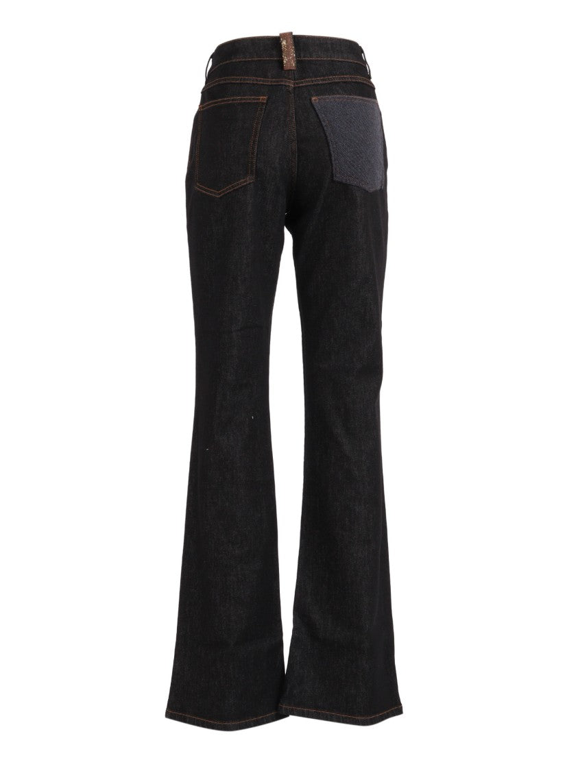 Fabiana Filippi Anthracite Bootcut Slim Fit Jeans