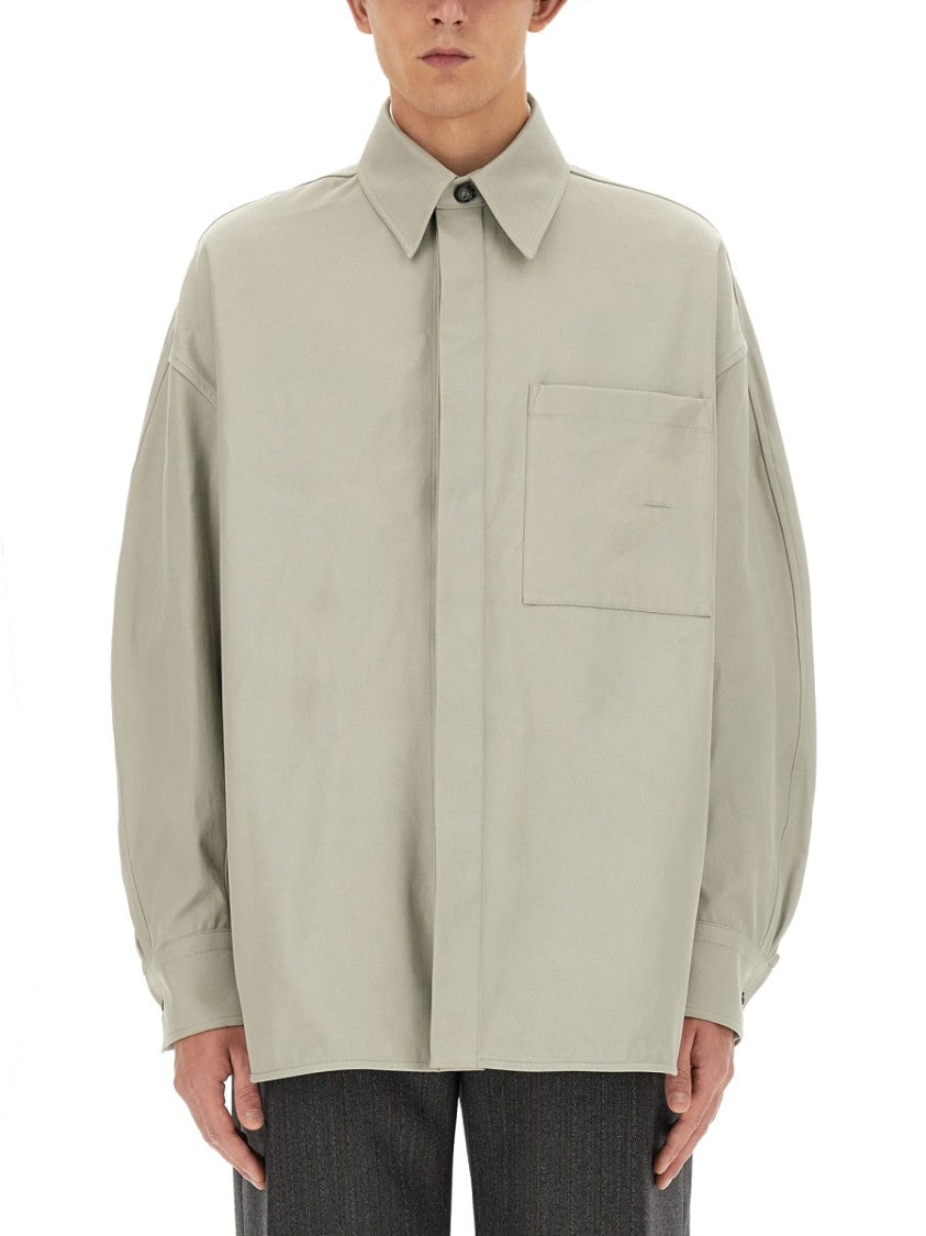 Bottega Veneta Cotton Twill Overshirt With Structured Collar