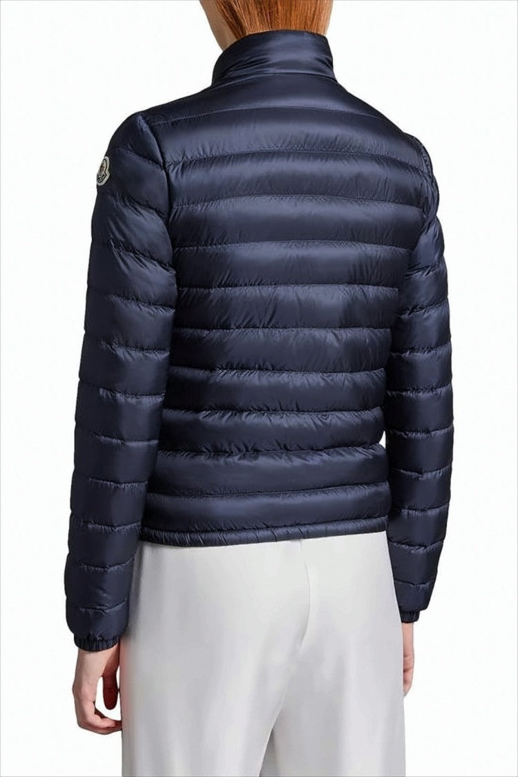 Moncler Cropped Quilted Puffer Jacket With High Collar And Flap Pockets