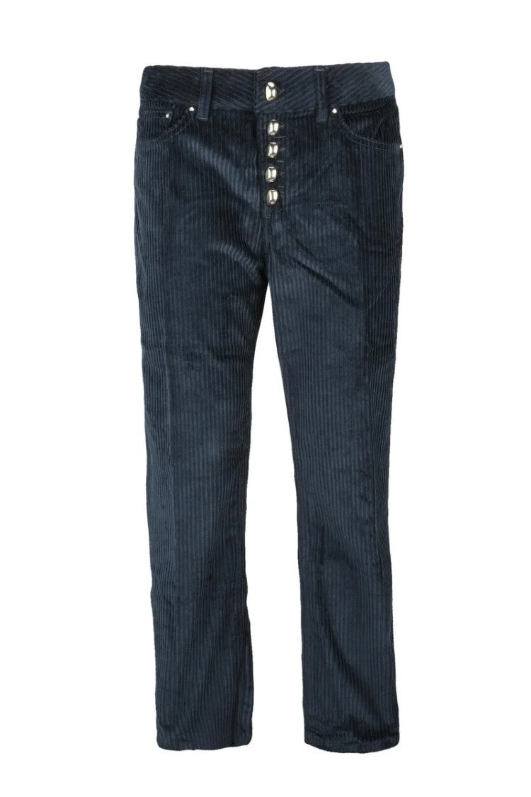 Dondup Velvet Koons Jewel Pants - Blue
