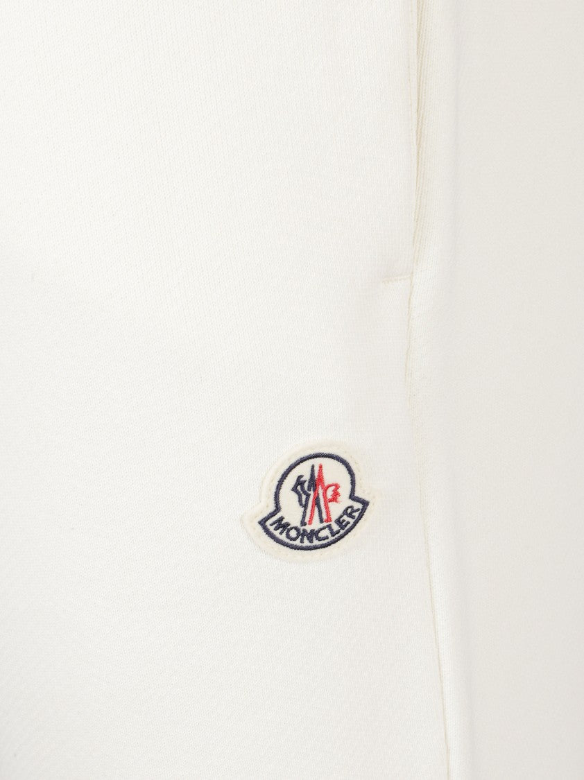 Moncler Relaxed Fit White Trousers
