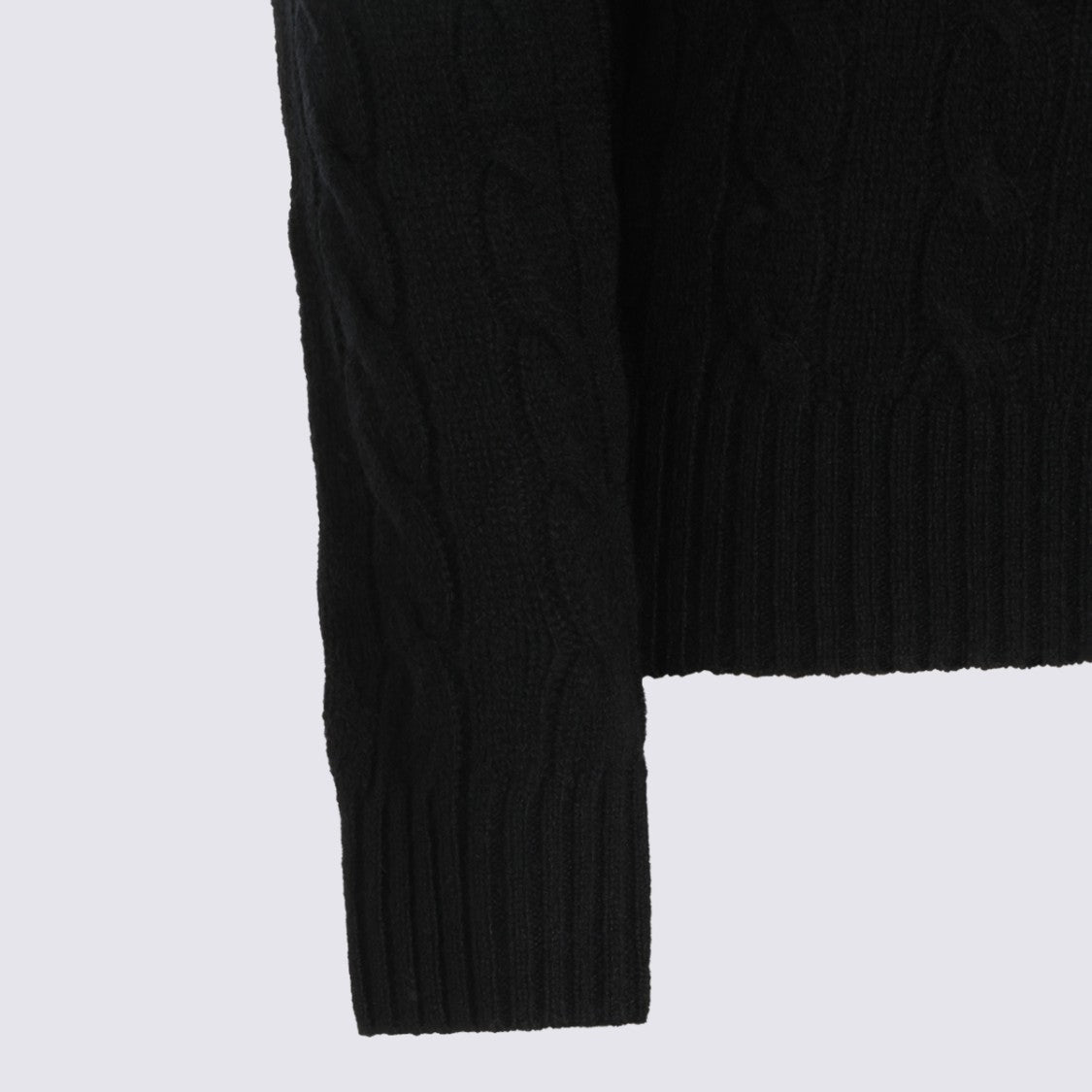 Polo Ralph Lauren Classic Cable Knit Sweater With Embroidered Logo Detail