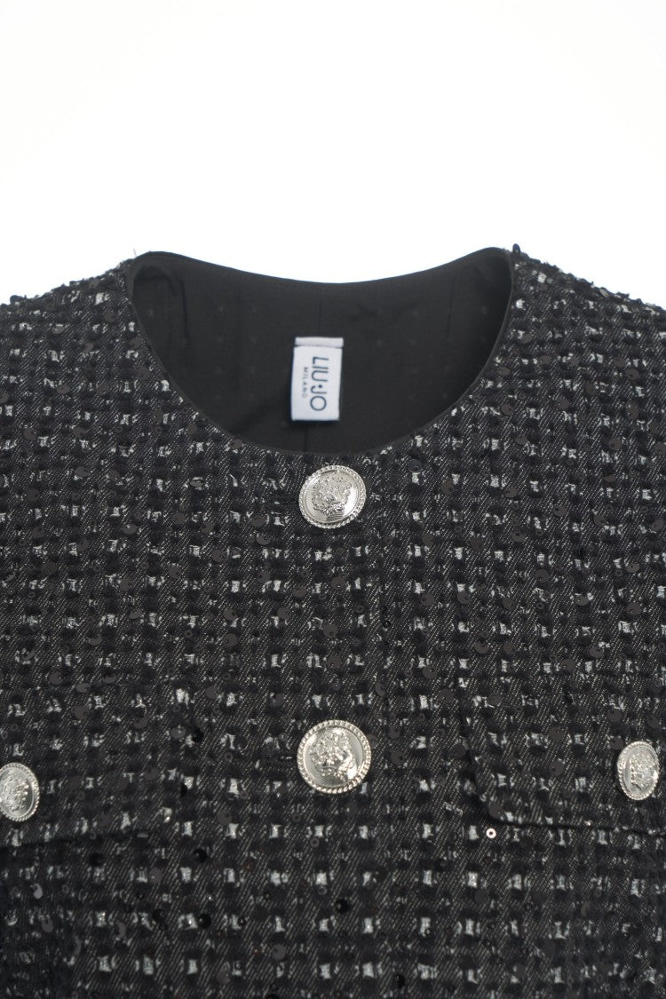 Liu Jo Short Jacket With Sequin Application