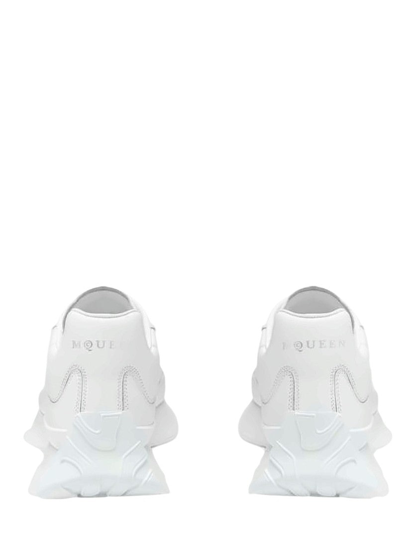 Alexander Mcqueen Minimalist White Calf Leather Sneakers