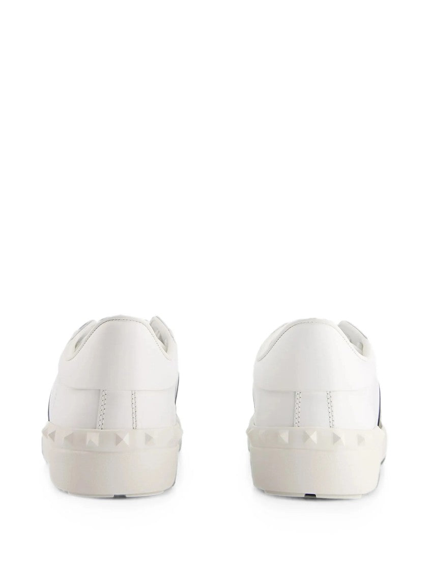 Valentino White Open Leather Black Sneakers