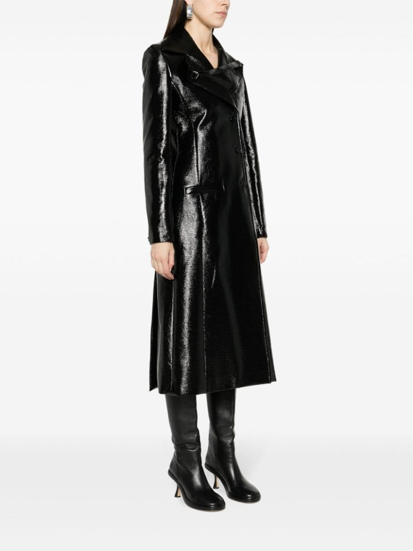 Courrèges Mid-Length Faux Leather Patent Coat