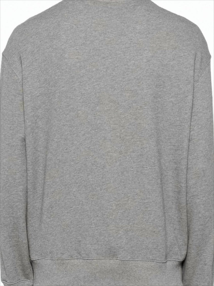 Maison Kitsuné Handwritten Embroidered Cotton Sweatshirt