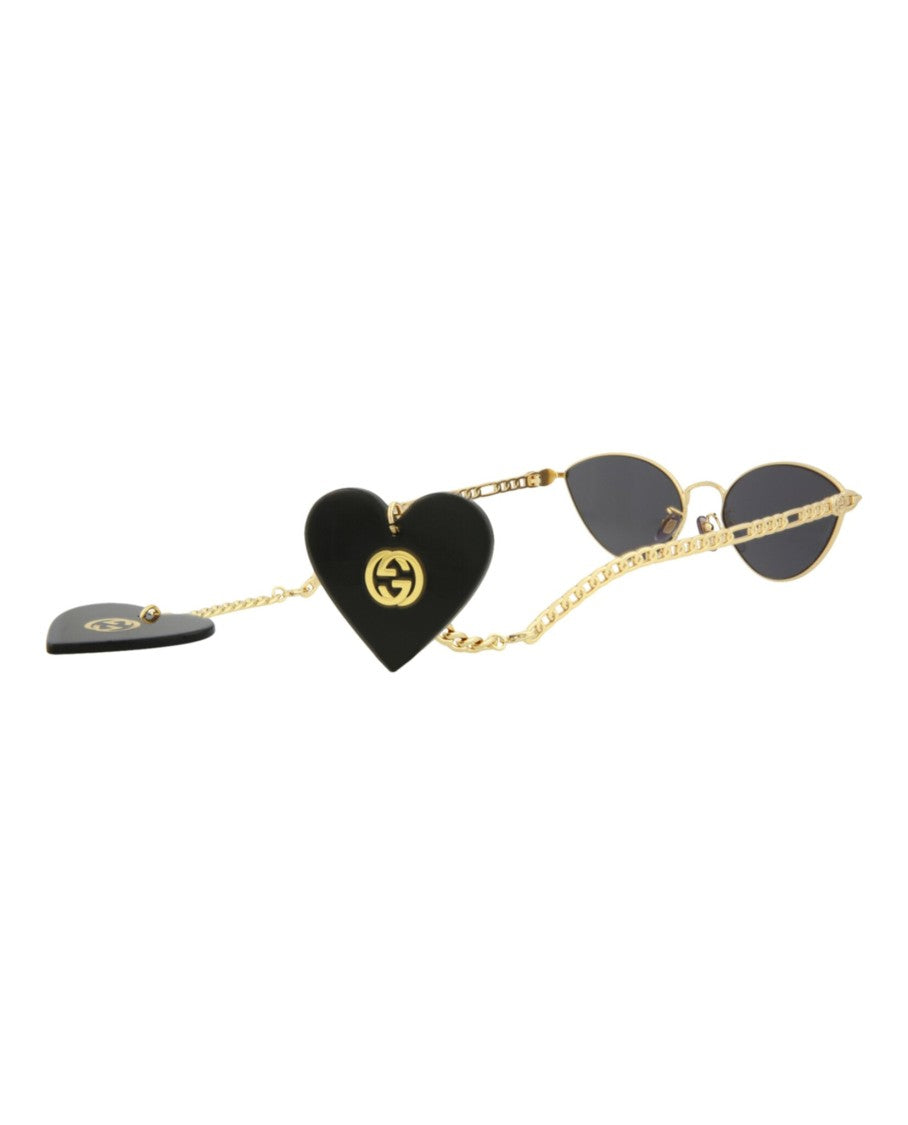 Gucci Cat Eye-Frame Metal Sunglasses