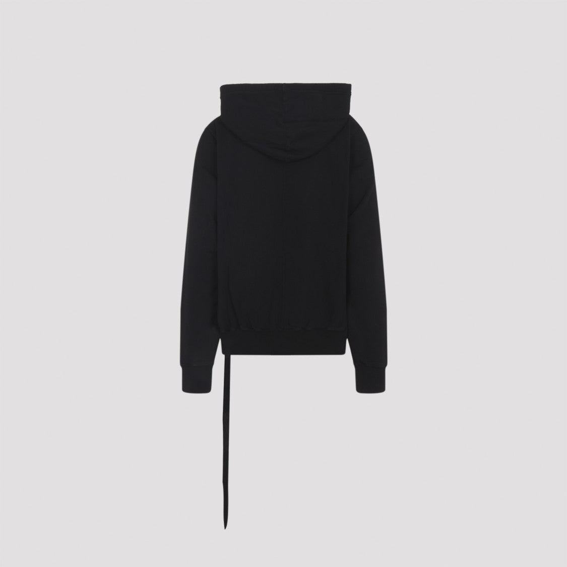 Drkshdw By Rick Owens Black Cotton Hoodie With Geometric Star Design