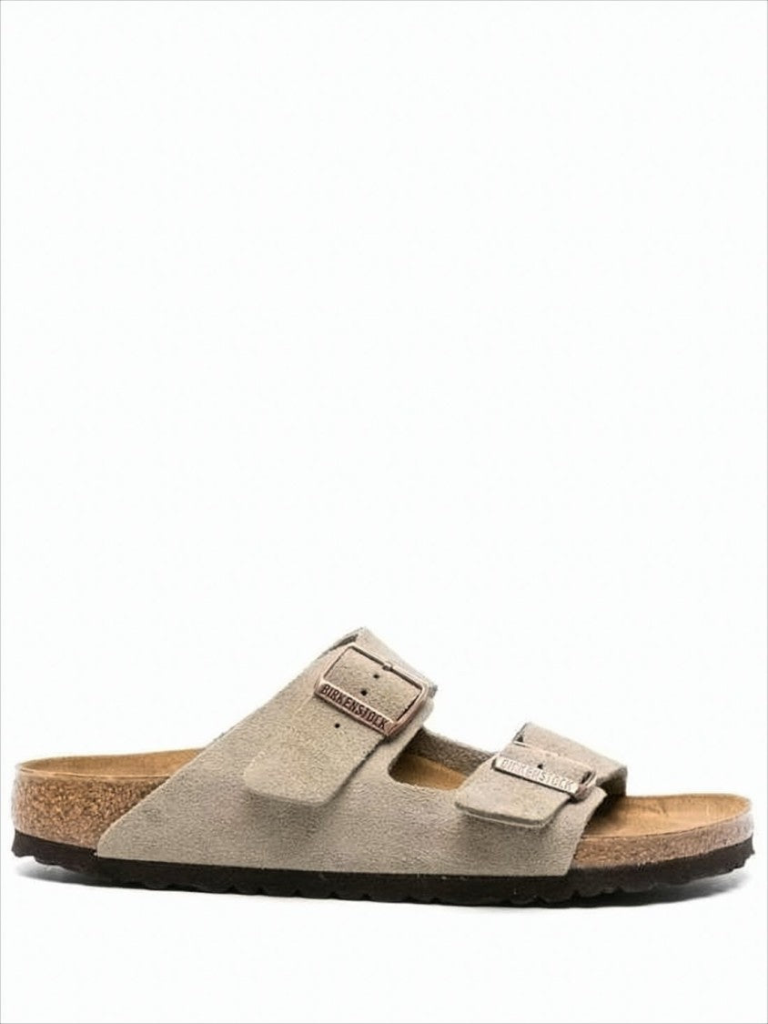 Birkenstock Suede Two-Strap Sandals With Adjustable Buckles