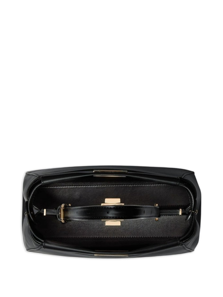 Fendi Black My Peekaboo Small Calfskin Shoulder Bag