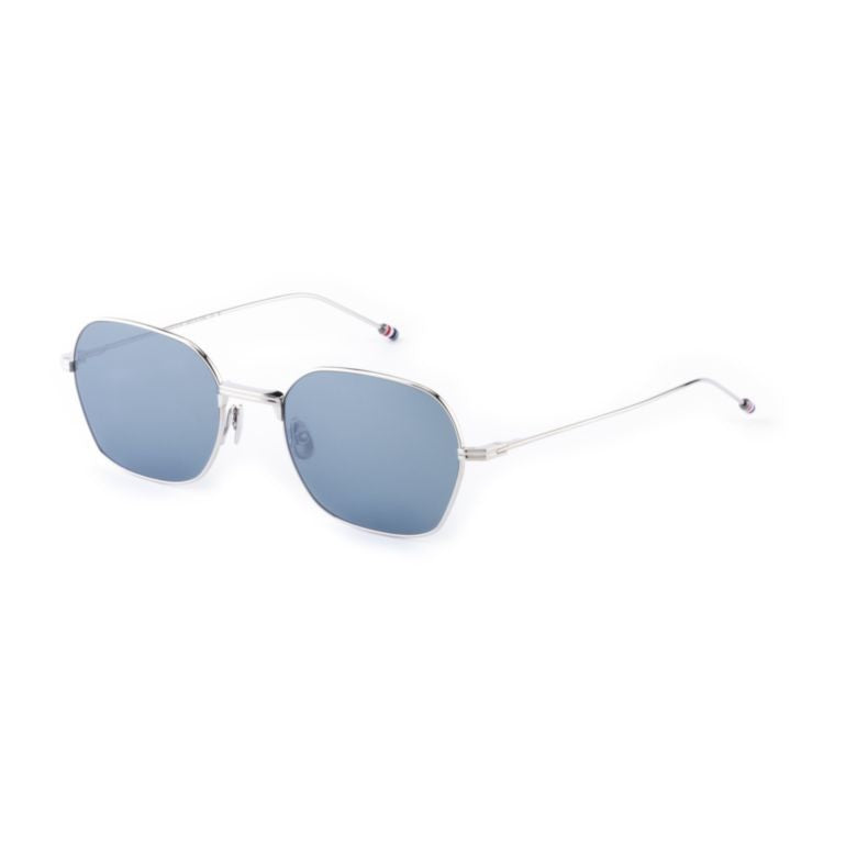 Thom Browne Ues945a Geometric Silver Frame Sunglasses