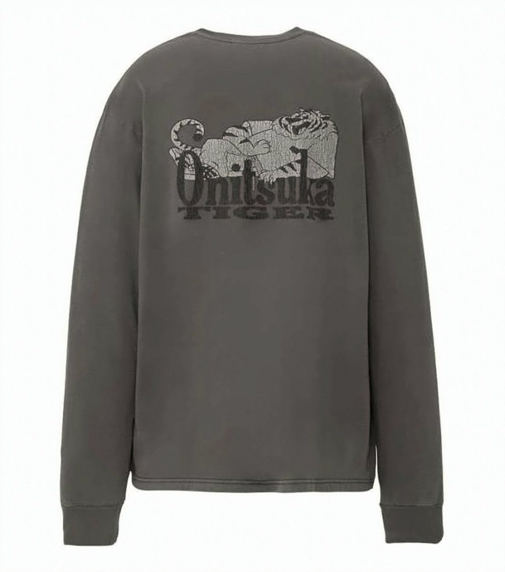 Onitsuka Tiger Muted Dark Grey Long-Sleeve T-Shirt
