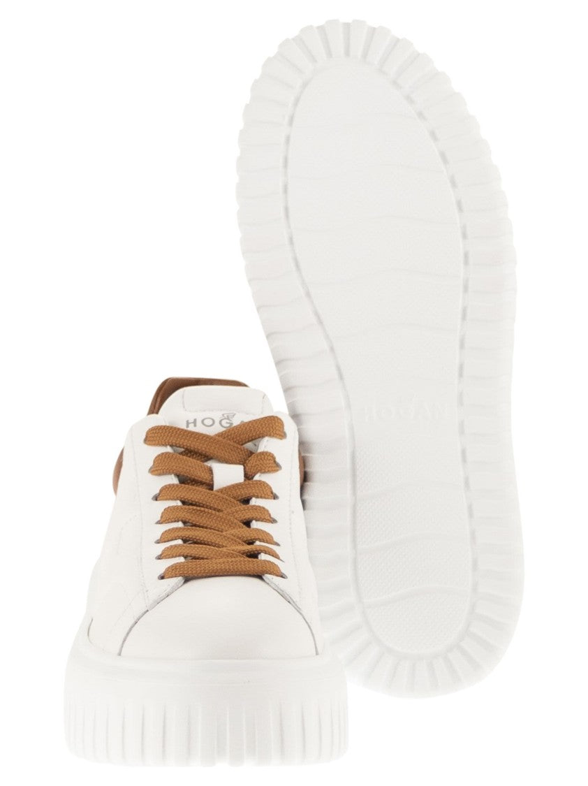 Hogan Nappa Leather H-Stripes Sneakers
