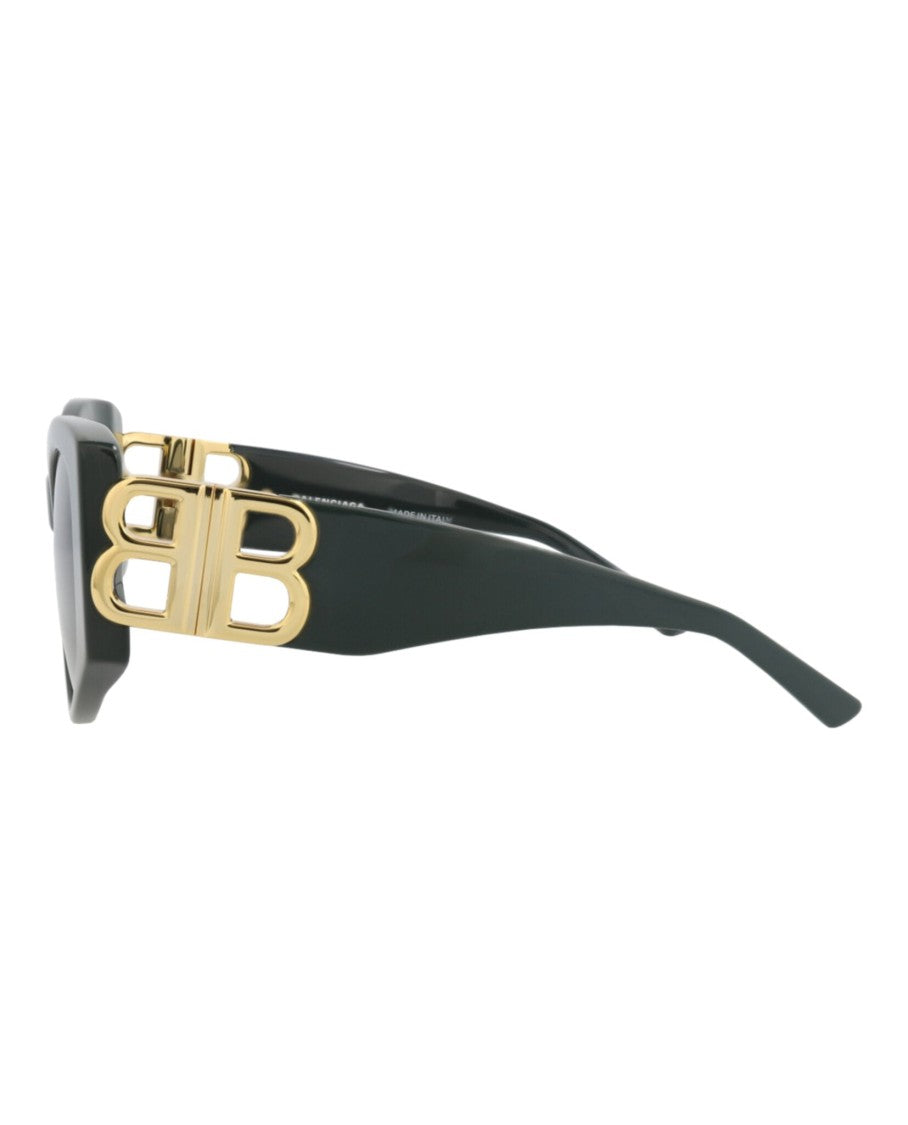 Balenciaga Cat Eye Sunglasses With Recycled Acetate And Gold Accents