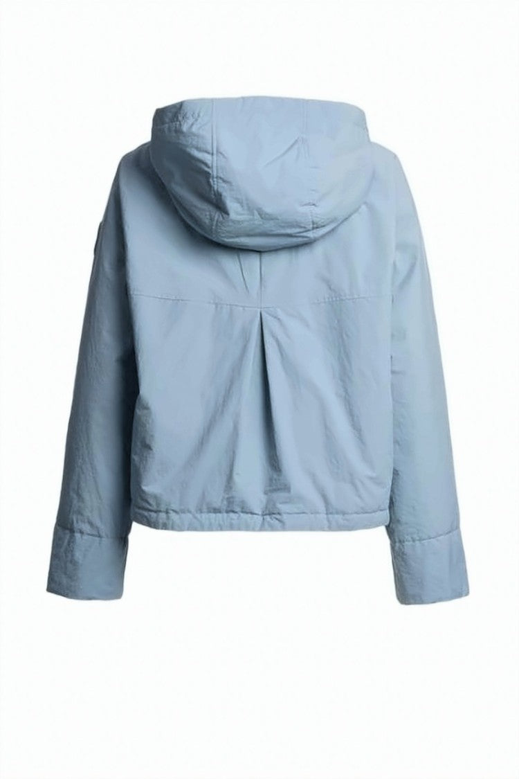 Parajumpers Cropped Hooded Jacket With Button-Up Front And Pleat Detail