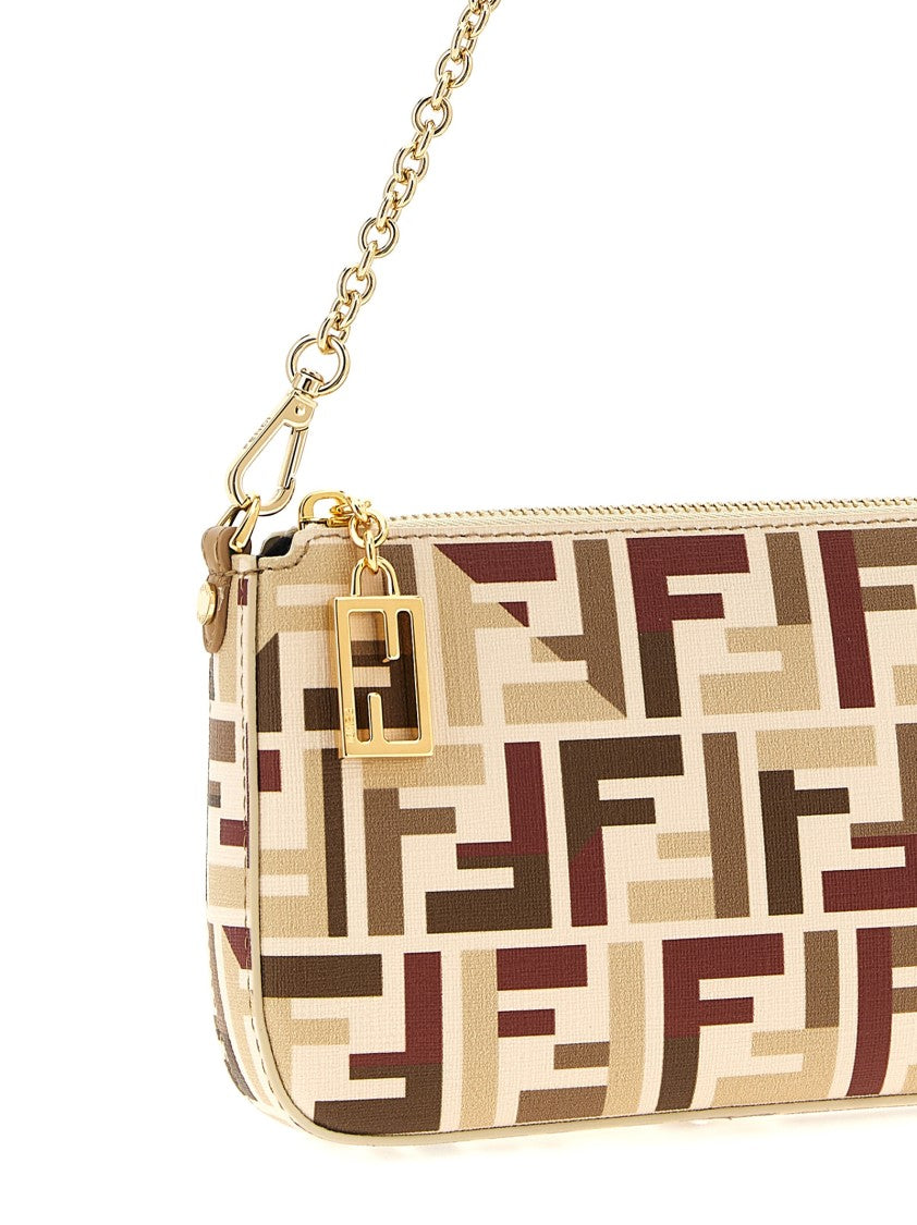 Fendi Baguette Fabric Pouch With Iconic Ff Pattern