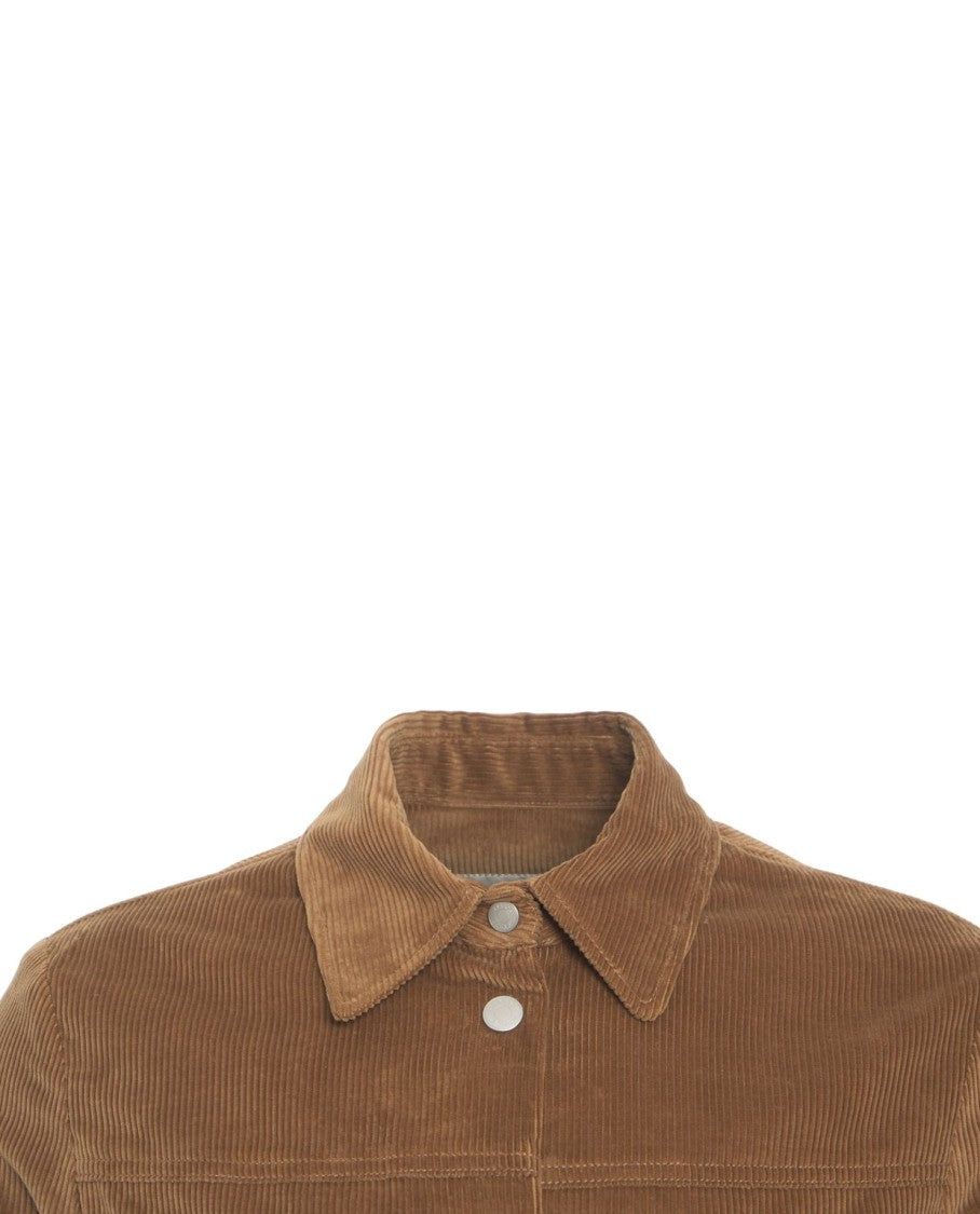 Jacob Cohen Corduroy Shirt Jacket With Timeless Silhouette And Ribbed Texture