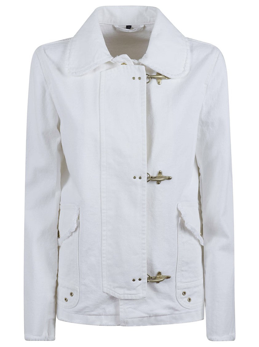 Fay Cotton Casual Jacket With Unique Fastening System