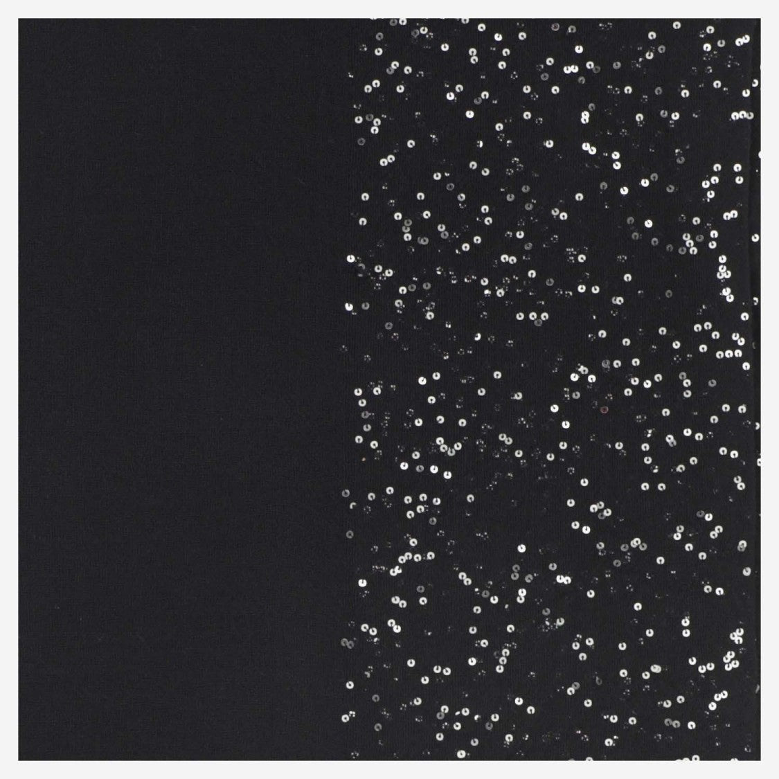 Faliero Sarti Fringed Black Scarf With Sequin Detailing