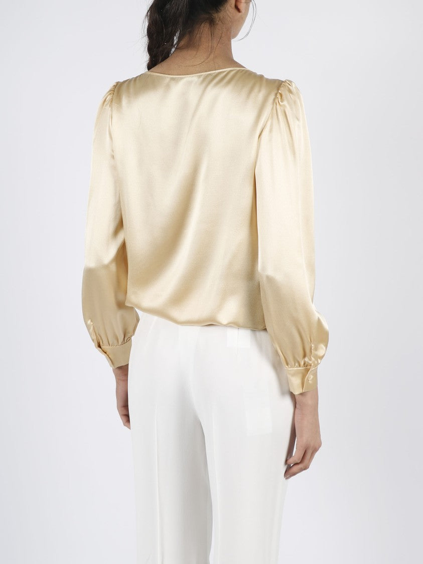 Alberta Ferretti Embroidered Silk Blouse
