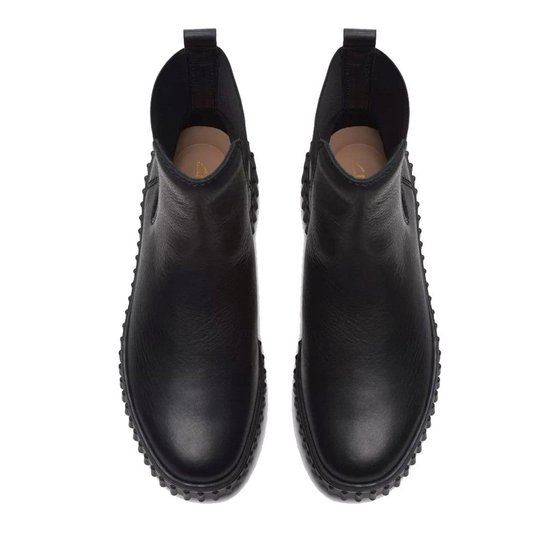 Clarks Torhill Maple Black Leather Elastic Side Panel Wedge Boots