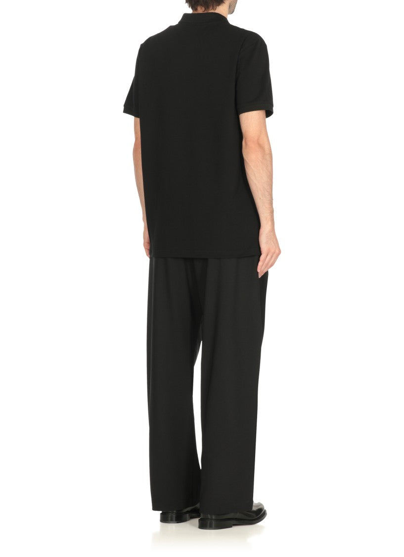 Moschino Three-Button Cotton Polo Shirt With Contrasting Logo