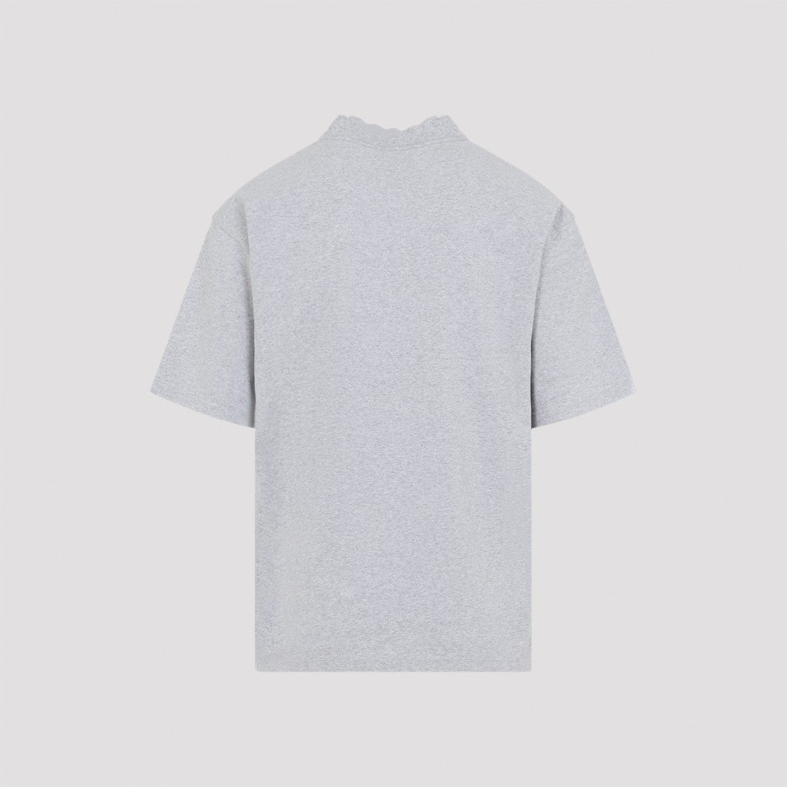 Balenciaga High-Neck Short-Sleeved T-Shirt With Vertical Script Graphic