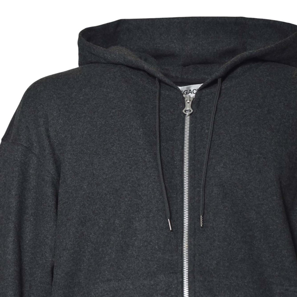 Our Legacy Zip-Up Hoodie With Adjustable Drawstring And Ribbed Detailing