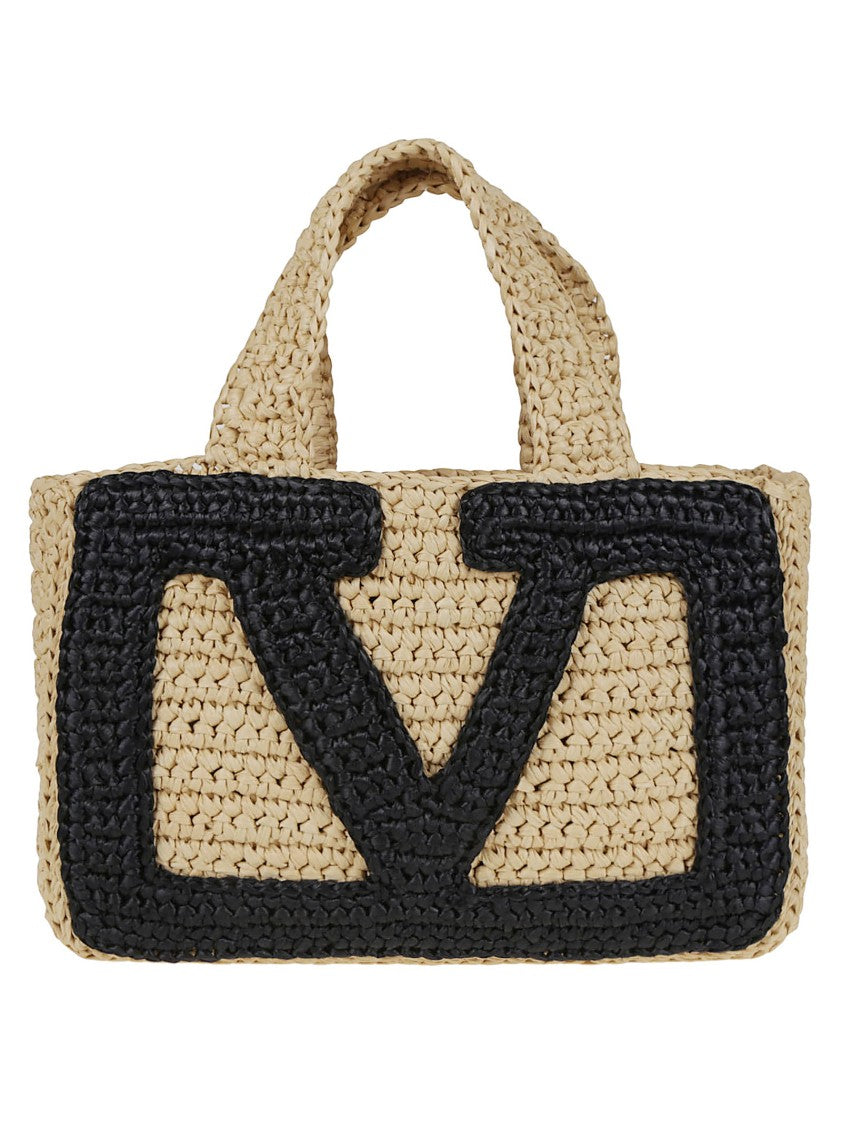 Valentino Garavani Viva Superstar Crochet Small Shopping Bag