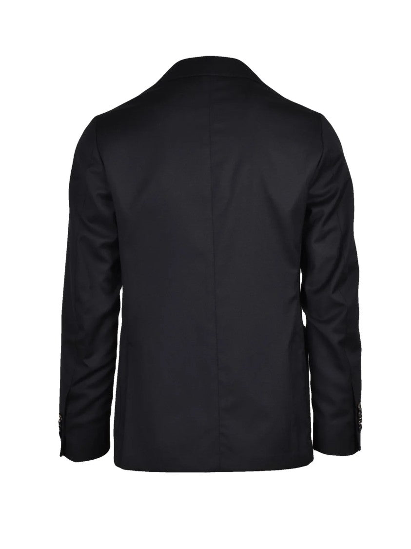 Luigi Borrelli Napoli Black Virgin Wool Suit