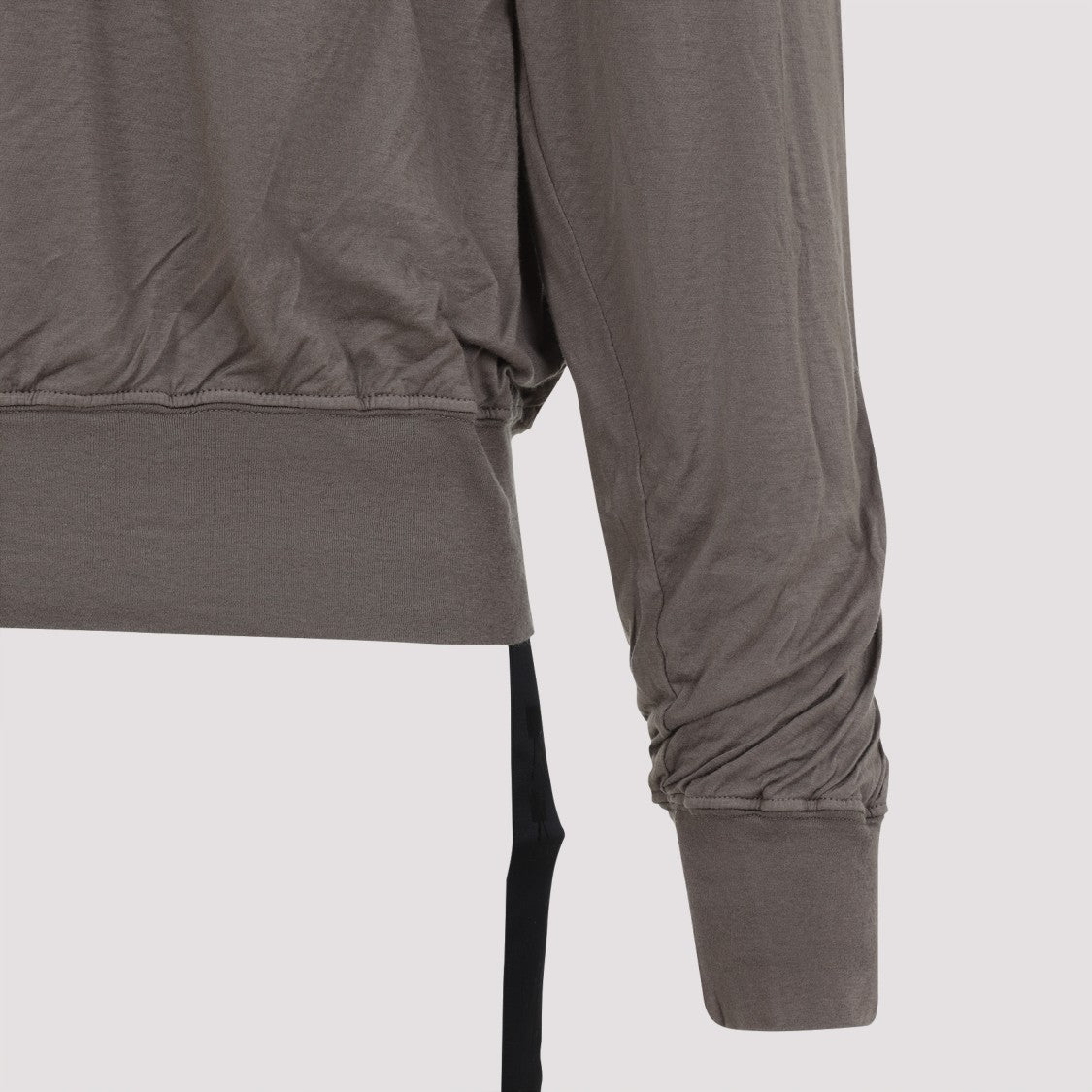 Drkshdw By Rick Owens Dust Grey Cotton Oversized Hoodie With Adjustable Hood