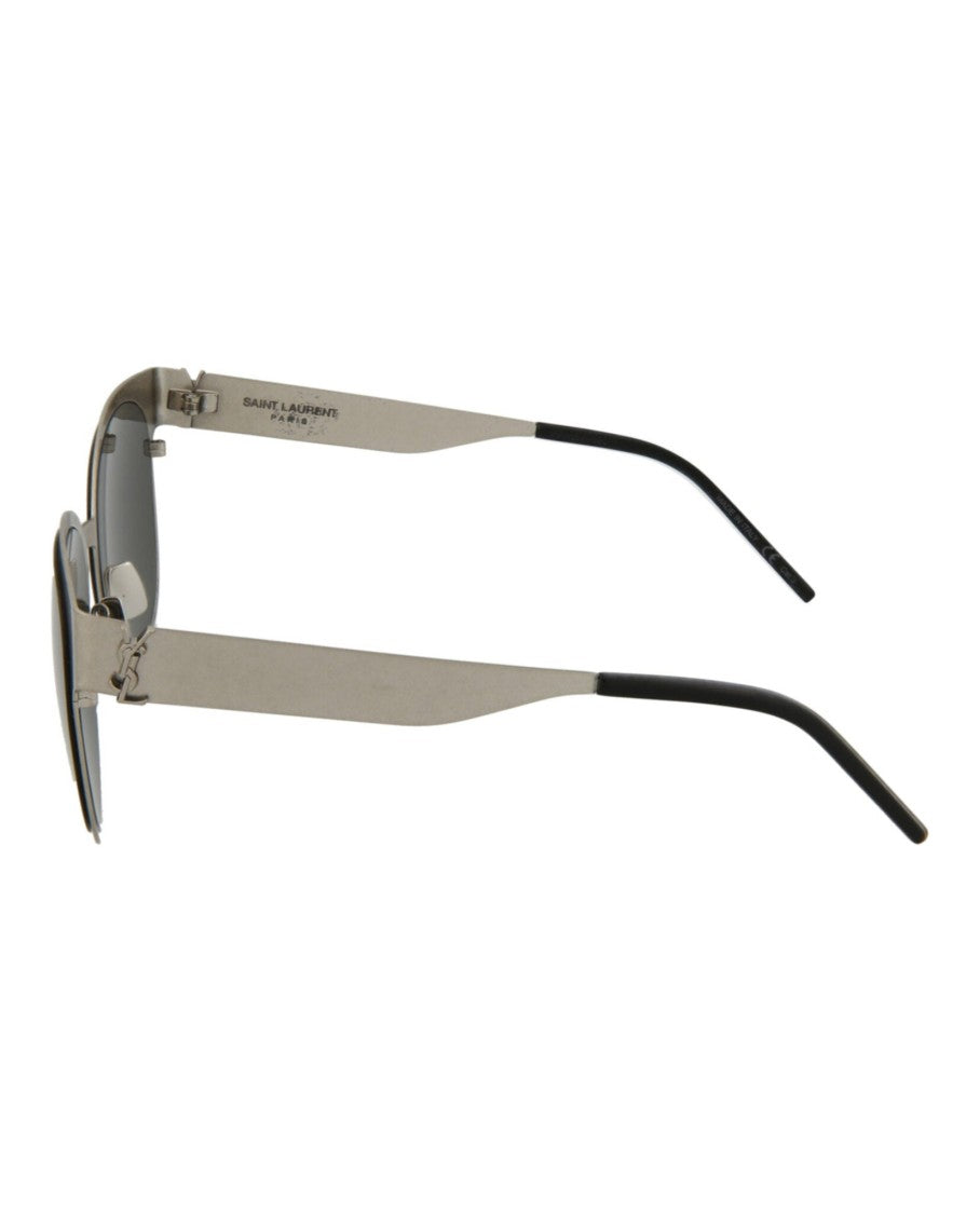 Saint Laurent Round-Frame Metal Sunglasses