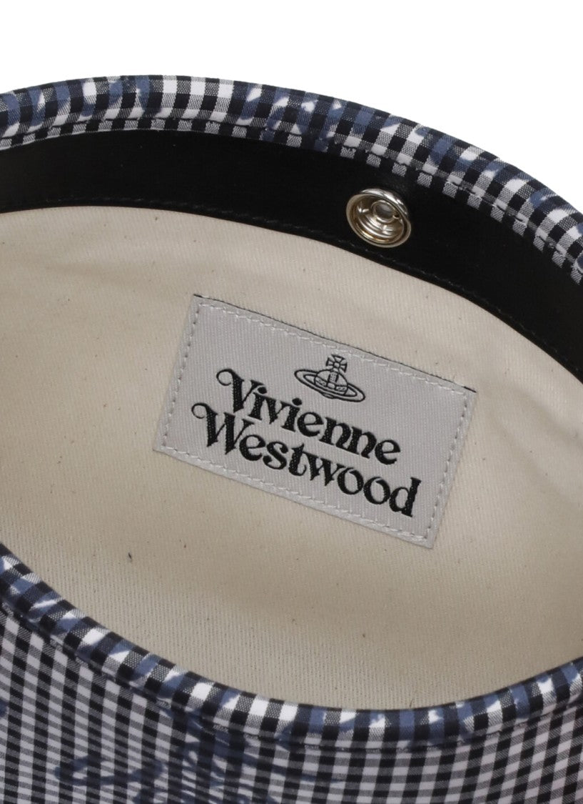 Vivienne Westwood Check Pattern Cotton Shoulder Bag