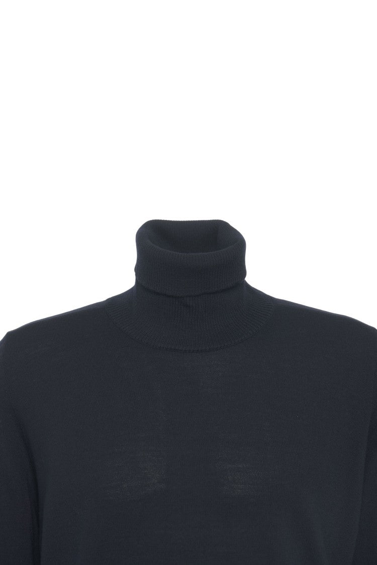 Stone Island Turtleneck Knitwear With Removable Logo Patch