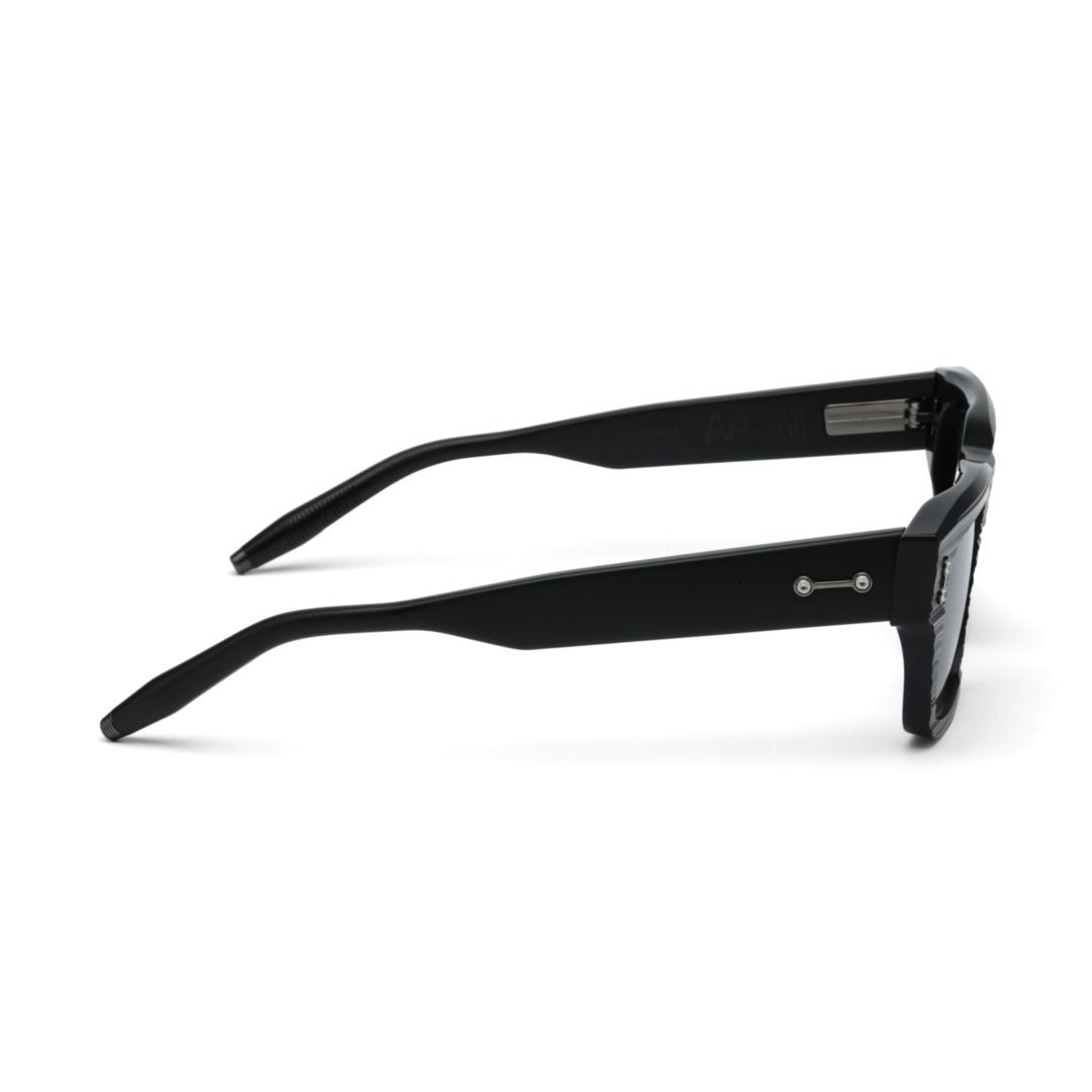 Akoni Columba Rectangular Frame Sunglasses With Textured Detailing