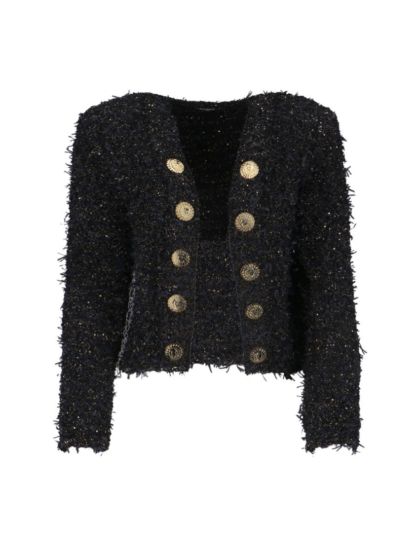 Balmain Cropped Black Jacket