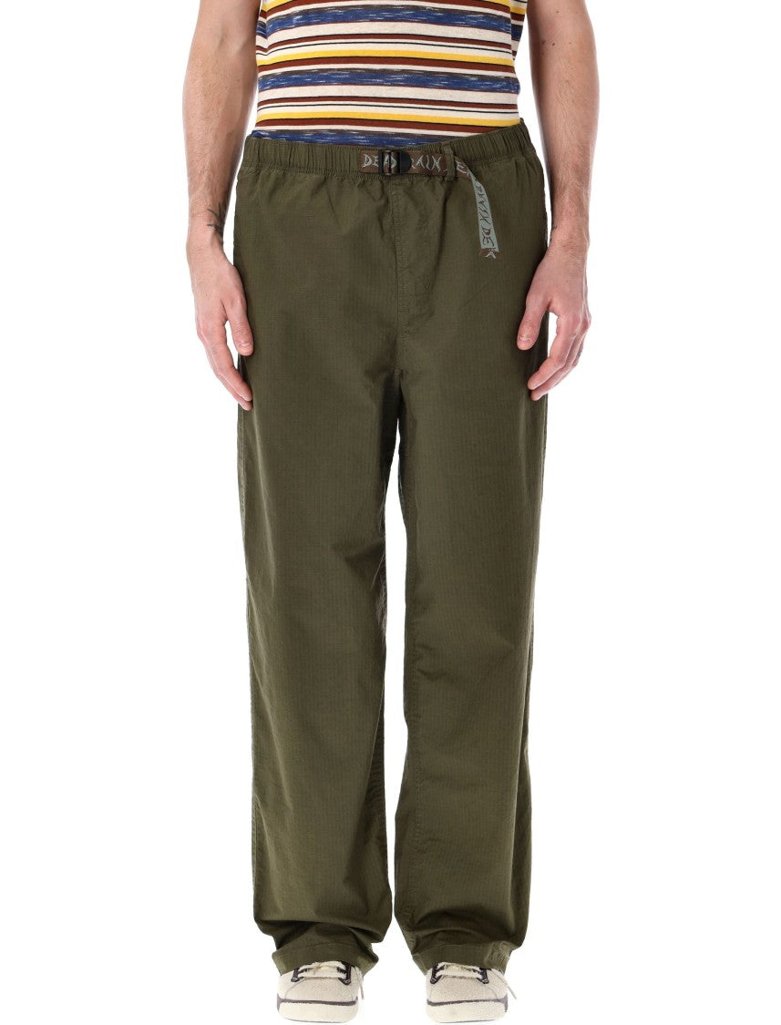 Brain Dead Relaxed-Fit Green Climber Pants With Adjustable Buckle Straps