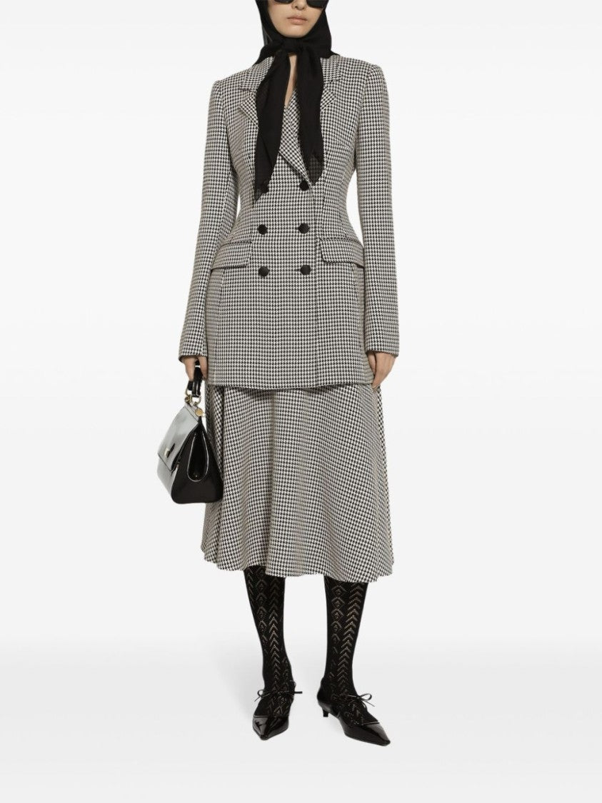 Dolce & Gabbana Tailored Double-Breasted Houndstooth Jacket By Dolce & Gabbana