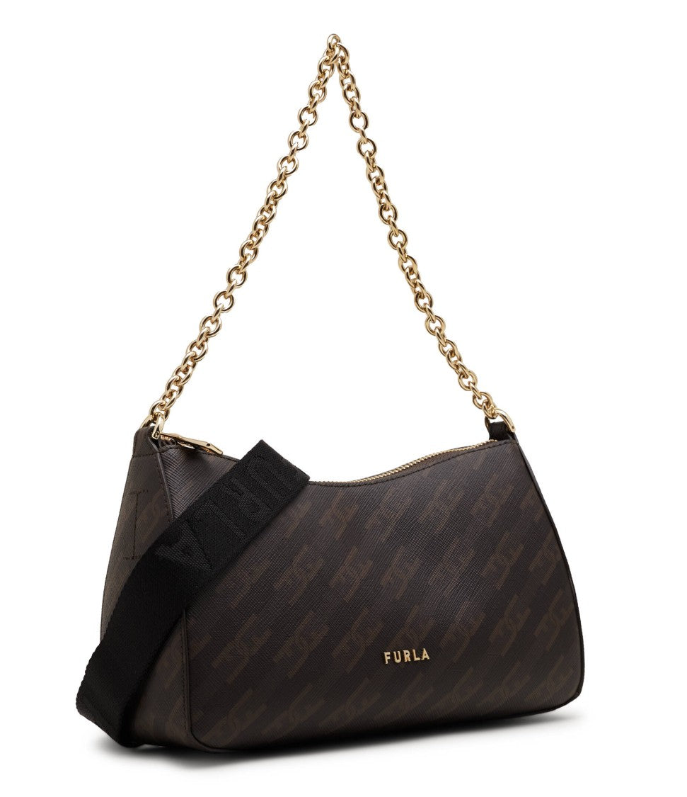 Furla Structured Monogram Bag With Chain Strap