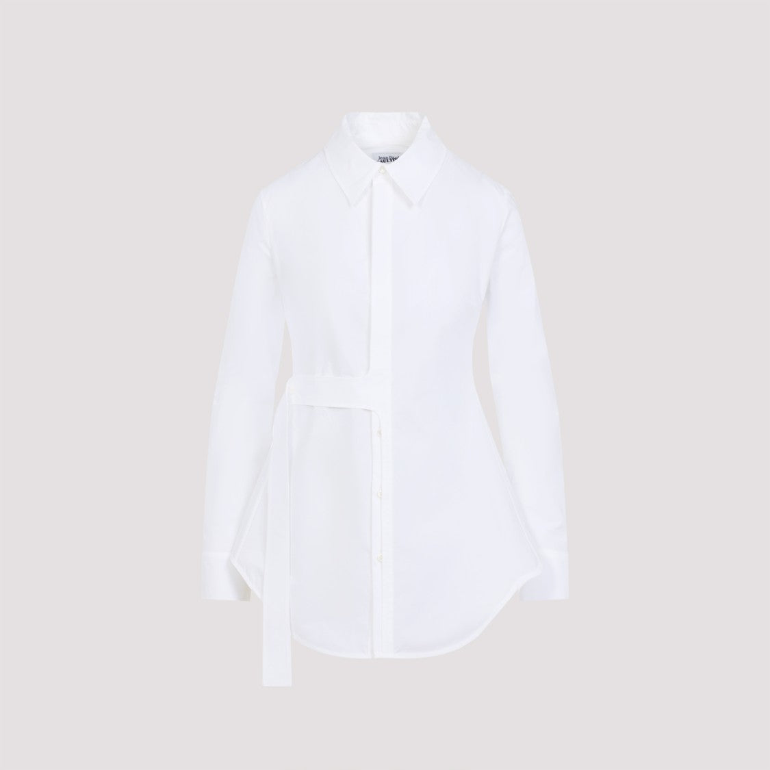 Jean Paul Gaultier Strap Detail White Cotton Shirt