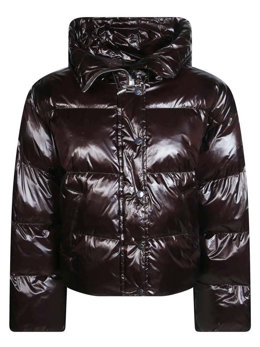Pinko Impasto Padded Canvas High Collar Jacket
