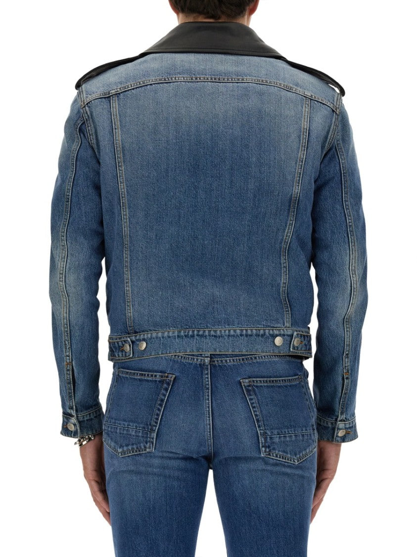 Alexander Mcqueen Combo Biker Jacket