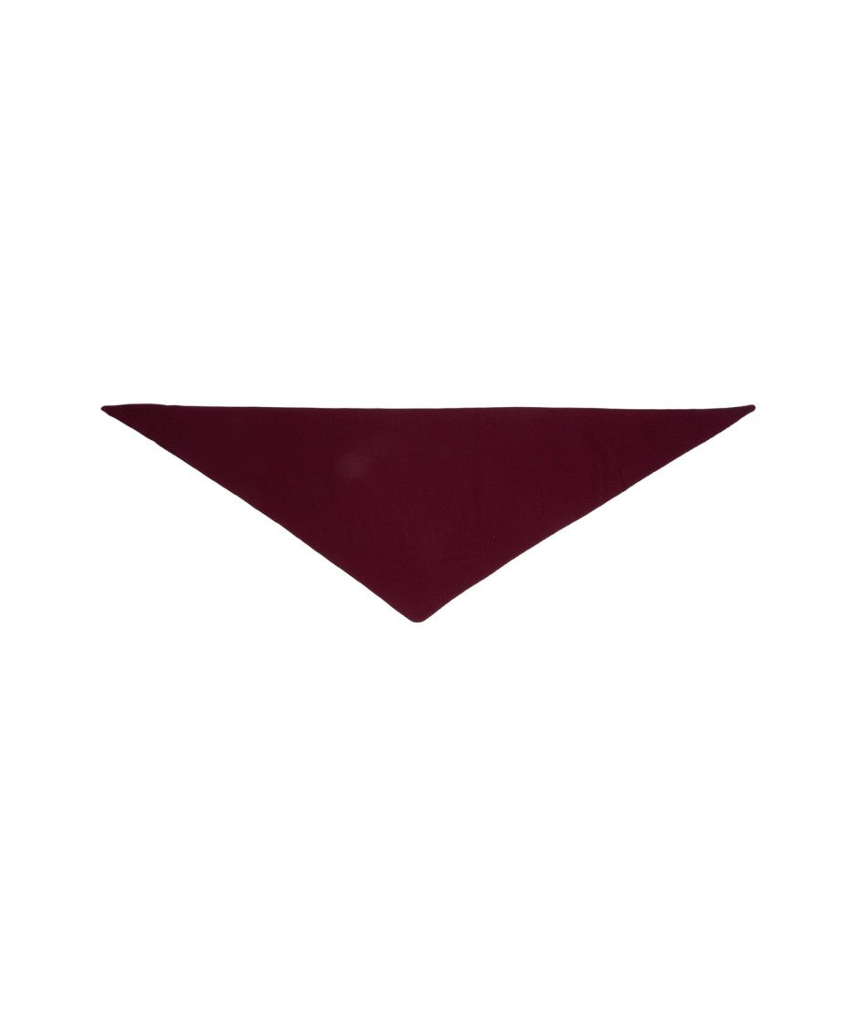 Mvm Triangular Burgundy Scarf In Soft Knit Fabric