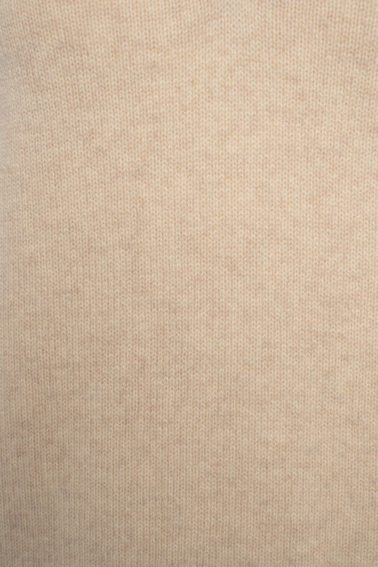 Crush Cashmere Gilet With V-Neck And Ribbed Hem