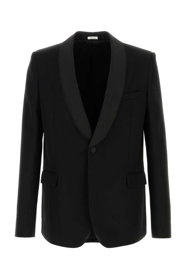 Alexander Mcqueen Black Wool Blazer
