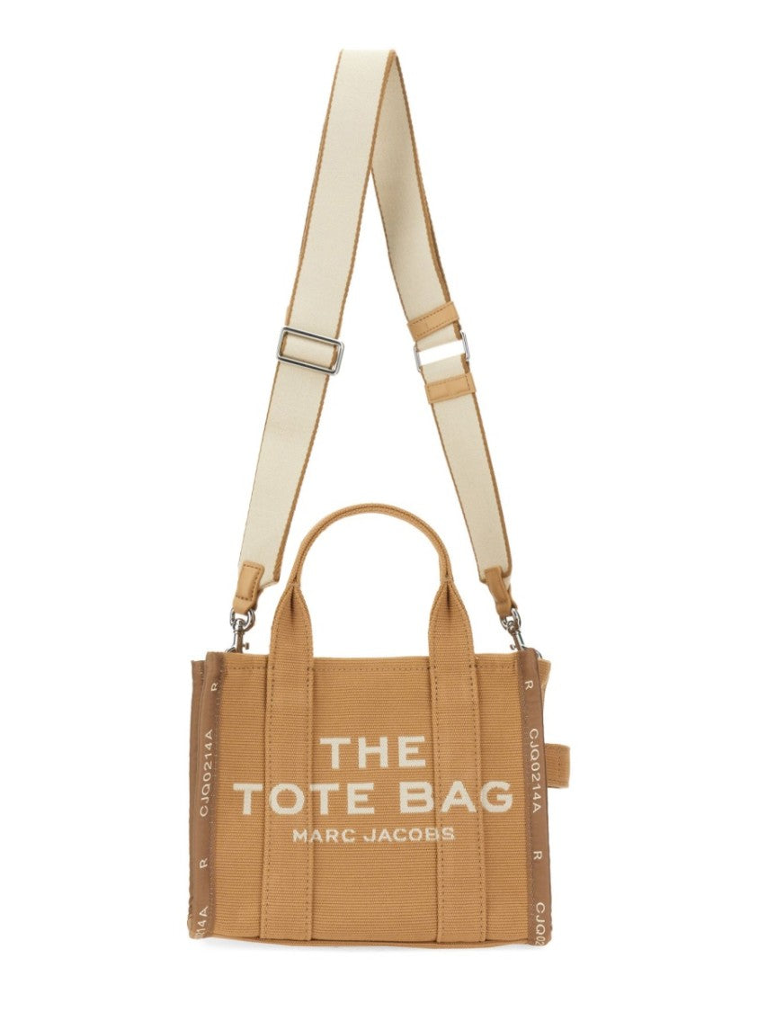 Marc Jacobs Beige Cotton Blend Small Logo Tote Bag